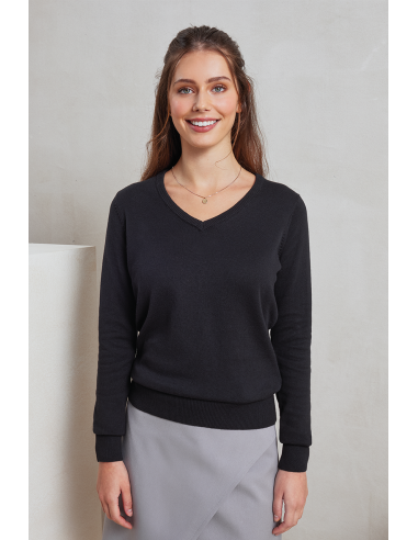 P-PR696-Pull col V Femme